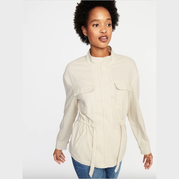 Old Navy Linen-Blend Utility Jacket - Picture 5 of 6